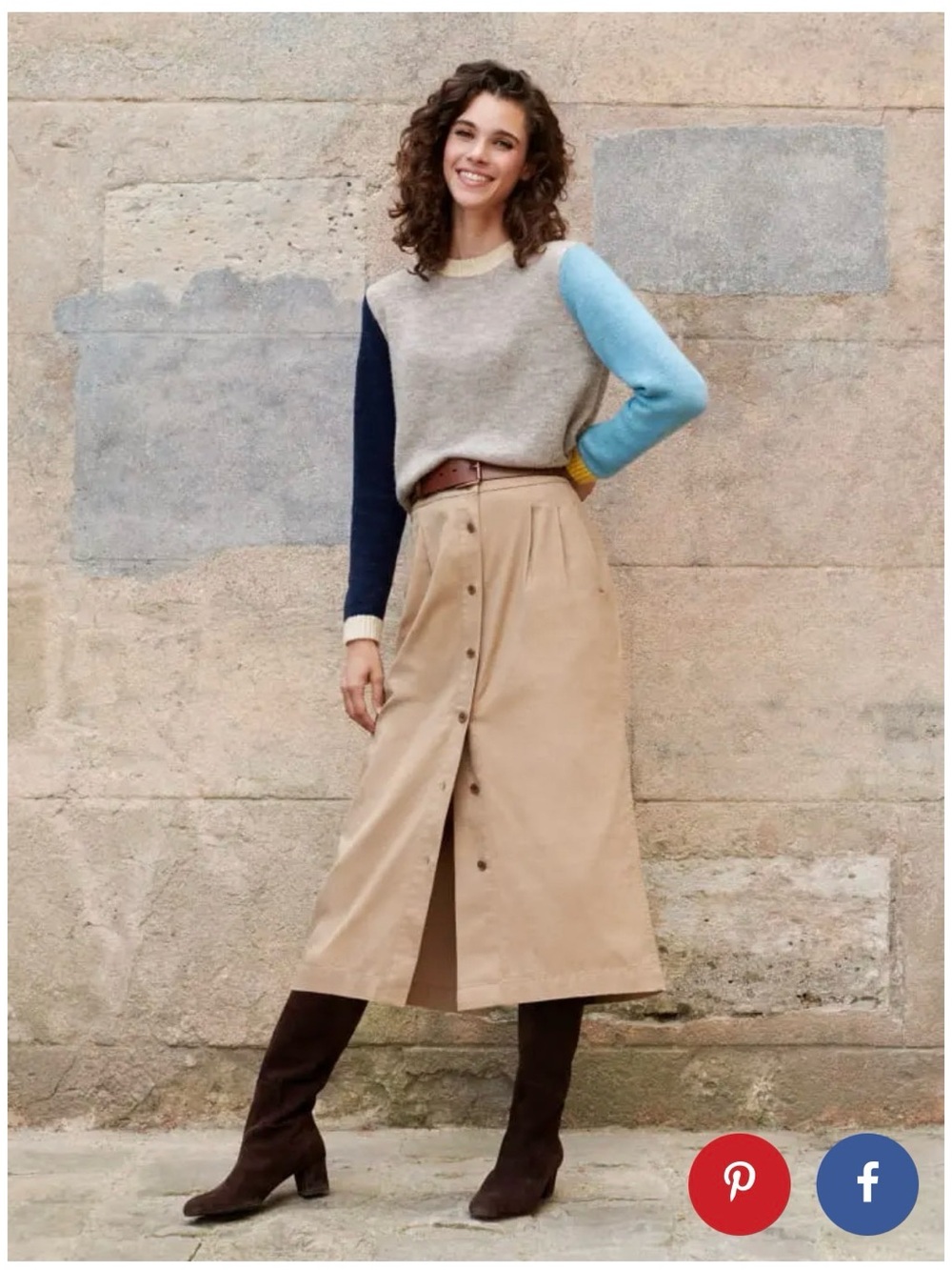 Uniqlo x Ines de la Fressange Color Soft Chino Skirt